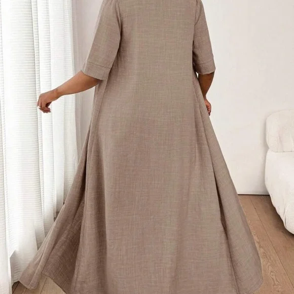 Elegant Tan Women's Jumpsuit - Picture 2 of 5